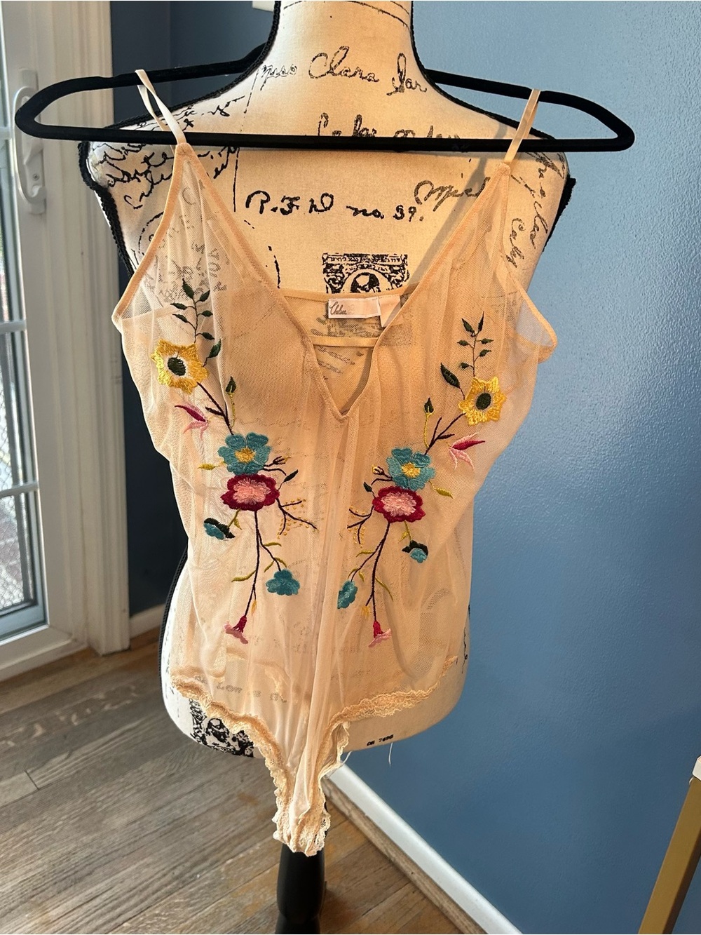 ⭐️5FOR$25⭐️. Chelsea 28 Sheer Embroidered Thong Bodysuit - Picture 2 of 15